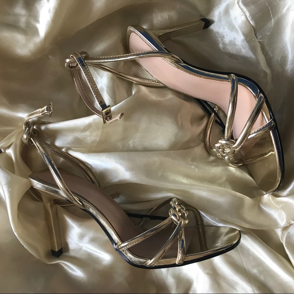 Golden Sandal heels